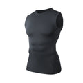 Men's Sleeveless Compression Vest Tight Fit Quick Dry Breathable Moisture Wicking Summer Gym Fitness Sports Tank Top