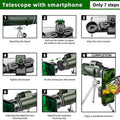 Professional 80x100 HD Monocular Telescope w/ Phone Adapter & Tripod, BAK4 Prism for Bird Watching, Hunting, Night Vision