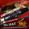 Sougayilang Casting Fishing Rod Combo High Carbon Telescopic Rod and Baitcasting Reel with Lure Line Max Drag 8kg for Bass Trout