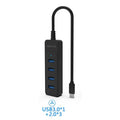 USB 3.0 Power Adapter 4-Port Multi-Function USB Hub USB 2.0 Type-C Hub Multi-Function Expansion Accessory