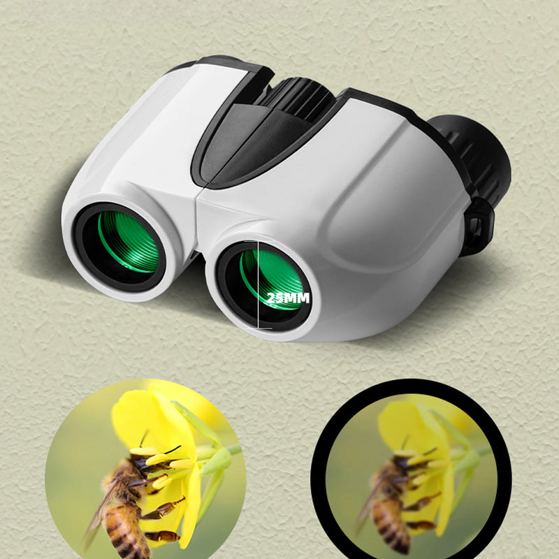 10x25 Compact Binoculars for Adults and Kids, Large View Waterproof Small Binoculars with Low Light Vision BAK4 Prism FMC Lens