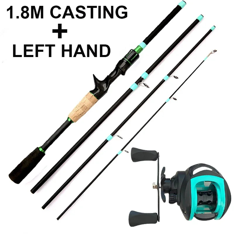 Lure Fishing Rod Combo 1.8/2.1m Carbon Spin/Cast Travel - View 10 | SAMAG