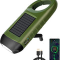 LED Flashlight Hand Crank Solar Powered Rechargeable - View 9 | SAMAG