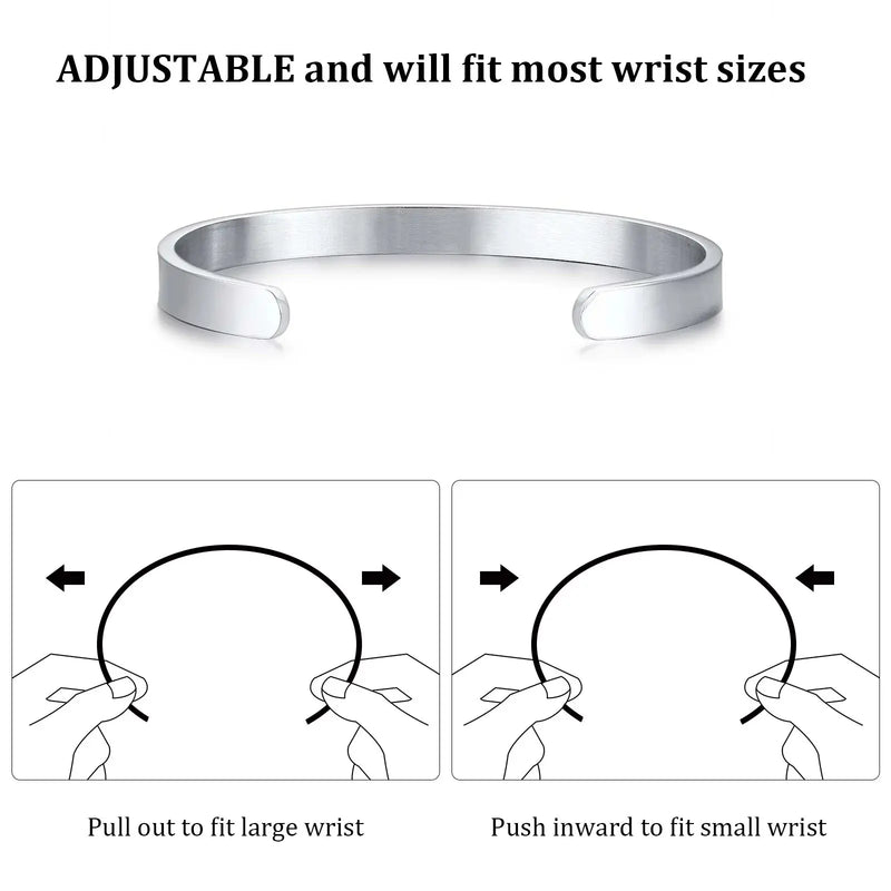 Men Bangle, Enemal Viking Logo Cuff Bracelet For Gentleman, Stainless Steel Minimalist - Visuel 4 | SAMAG