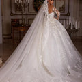 Customized Luxury Wedding Dresses Long Sleeves Sequins - View 3 | SAMAG