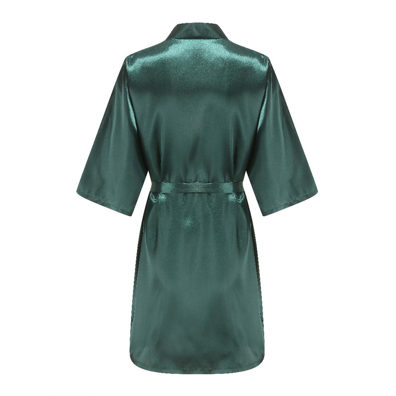 Wedding Party Team Bride Robe With White Letters Kimono | SAMAG