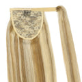 100% Human Hair Ponytail European Straight 120gram Wrap Around Clip In Pony Tail Machine Remy Hair 12-26 Inches For  Salon