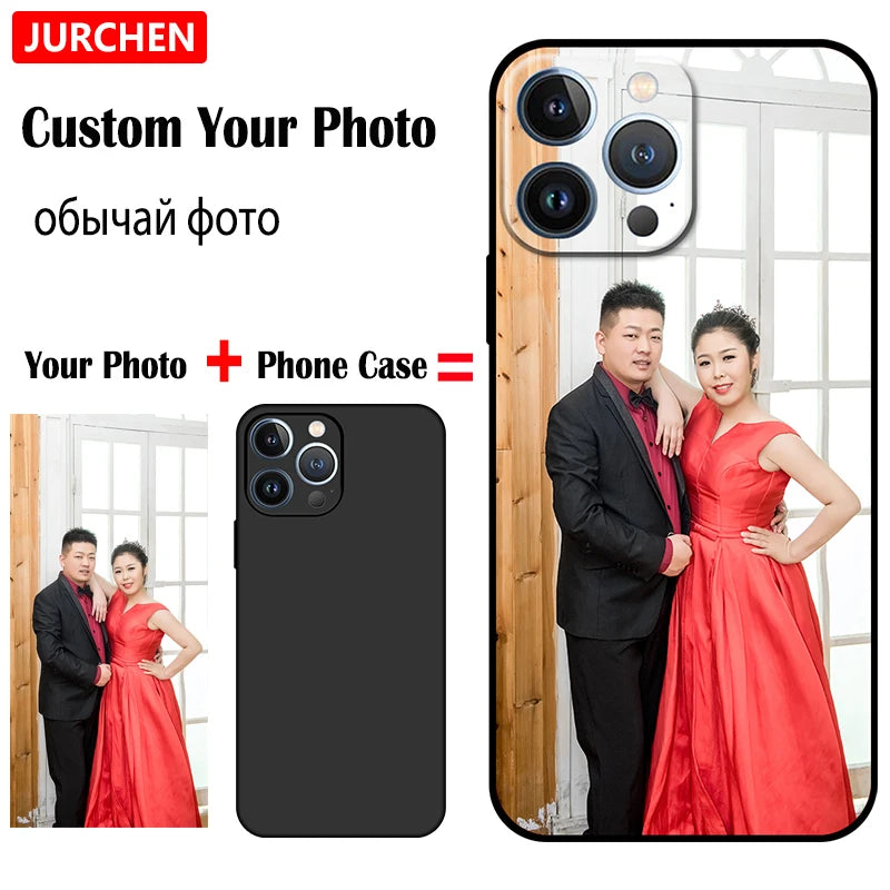 Custom Photo Cases For iPhone 17 16 15 14 13 12 11 Pro 17Pro Max Air Mini Plus Silicone Transparent Leather Glass Plastic Cover