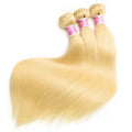 613 Honey Blonde Colored Human Hair Bundles Bone Straight Peruvian Human Hair Extensions Bundles Deal 30 32 34 36 38 40 inches 100% Unprocessed Human Hair 1/3/4 Bundles Super Double Weft Wholesale Hair