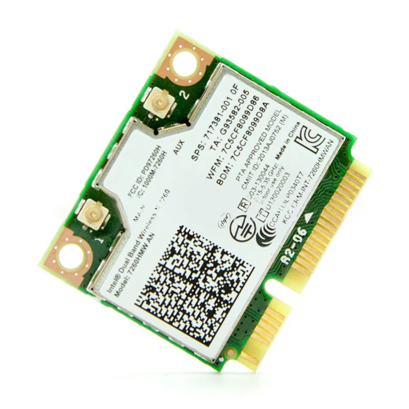 1Pcs AC 7260HMW Mini PCI - E Wireless Card, Dual Band 2.4G+5G WiFi Bluetooth 4.0 802.11a/b/g/n Network - Visuel 3 | SAMAG