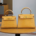 2026 high-end fashion retro crocodile leather women's bag multi-functional handbag for OL businesswoman Boston bag