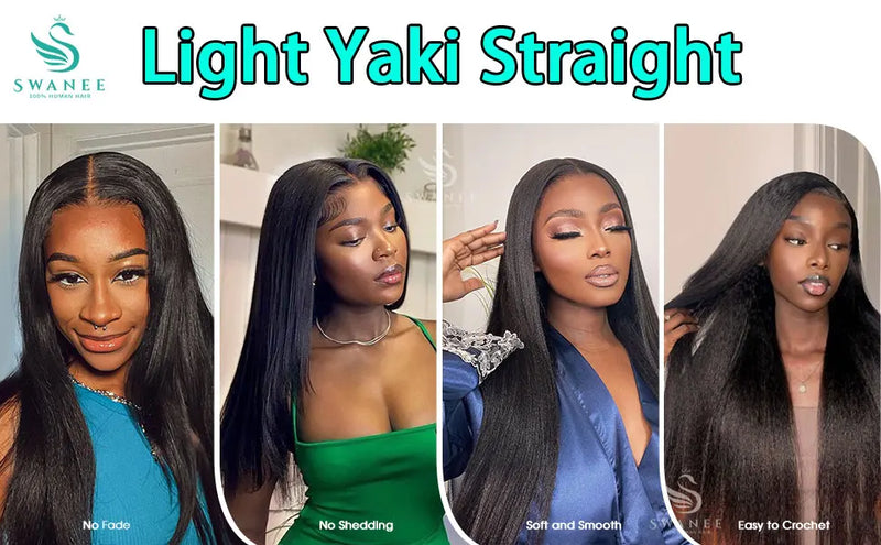 18A Light Yaki Straight Hair Bundles 4PCS Deal Natural Color 100% Human Hair Bundles Quick Weaves Sew In Human Hair Extensions