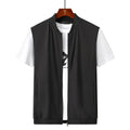 Summer New Men's Lightweight Thin Vests Trend Baseball Collar Zipper Sleeveless Casual Vest Coats Simple All-match Men Vests 6XL