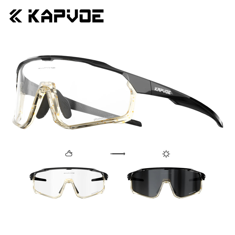 Kapvoe Photochromic Cycling Sunglasses for Men Glasses - View 13 | SAMAG