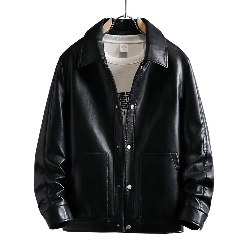 This Autumn's Best-Selling High-Quality Stand-Up Collar Jacket Is a Trendy, Fashionable, Cool and Versatile Casual Leather Jacke