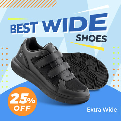 FitVille Men'S Diabetic Shoes Extra Wide 4E Senior | SAMAG