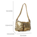 Y2K Vintage Gothic Cool Shoulder Underarm Tote Bag Ladies Sling Bags Leather Rock Girls Zip Purses Casual Bagutte Women Handbags