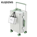 KLQDZMS 20"24"26"28 Inch High Quality Luggage Bag Multifunctional Boarding Box Large Capacity Aluminum Frame Trolley Suitcase