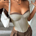 SINGREINY INS Streetwear Solid Underwire Corset 2026 Strap Sleeveless Backless Spliced Tank TopY2K Vacation Party Camisole
