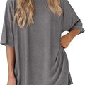 2026women's New Fashion Trend Basic High-quality Casual Round Neck Slit Loose Casual and Comfortable Women's Two-piece Home Suit