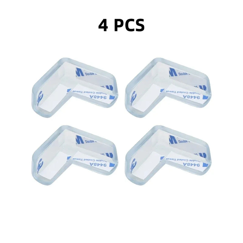 4Pcs Baby Safety Silicone Protector Table Corner Edge Protection Cover Transparent Anti Collision Soft Guard Home Tool