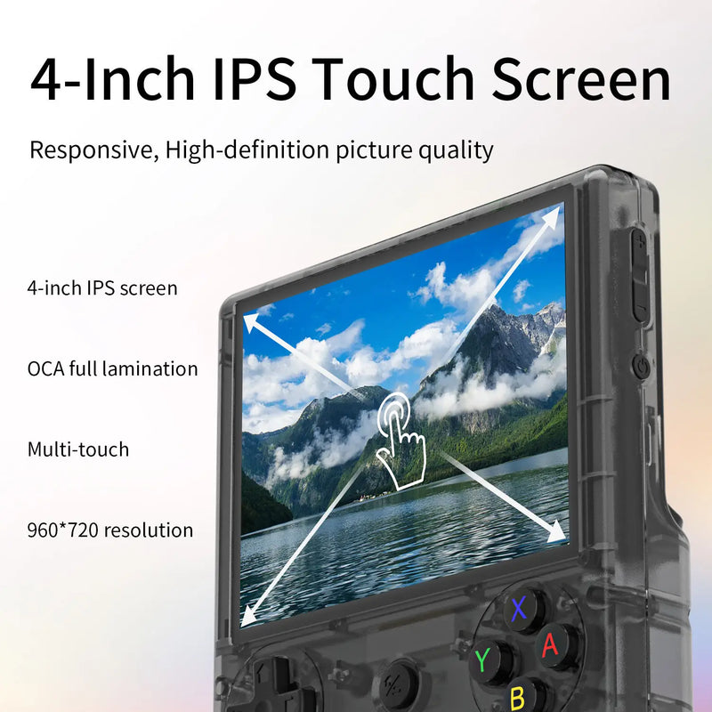 Portable Handheld Game Console 4 Inch Touch Screen HD 5500mAh 64 Bit Android 12 System Built-in 15000 Games Player
