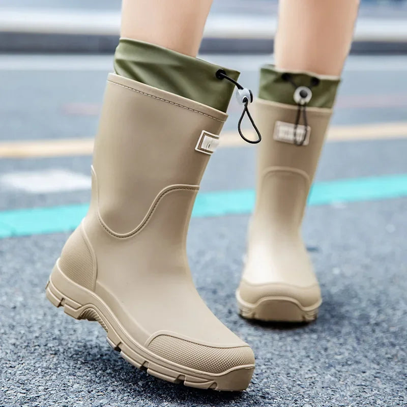 Rain Boots for Men Fishing Non-slip Man Shoes Cheap Middle Tube Water Shoes Outdoor Wear-resistant Garden Outdoor Work Shoes