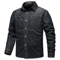 New Fashion Men Classic Light Blue Long Sleeves Denim | SAMAG