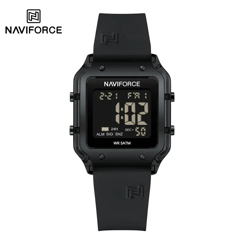 NAVIFORCE New Wristwatch for Women Multifunction Digital Waterproof Auto Date Display Silicone Strap Fashion Luxury Woman's Watc