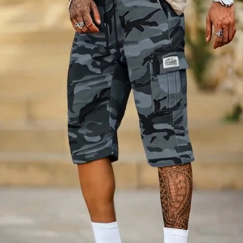 Men's Casual Cargo Shorts - All-Over Print, Non-Stretch | SAMAG