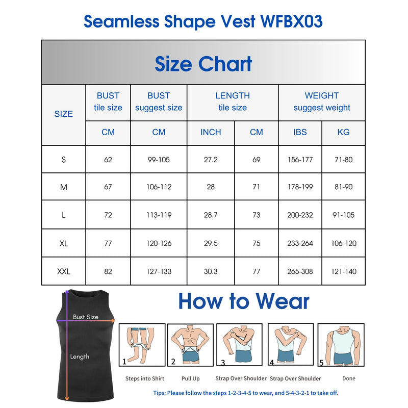 Men‘s Seamless Compression Tank Gynecomastia Chest Tummy Control Breathable Elastic Undershirt Gym Casual Base Layer