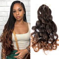 French Curly Crochet Braiding Hair Synthetic Loose Wave Ombre Braids Hair for Women  Spiral Curls Pre Stretched Hair Extensions