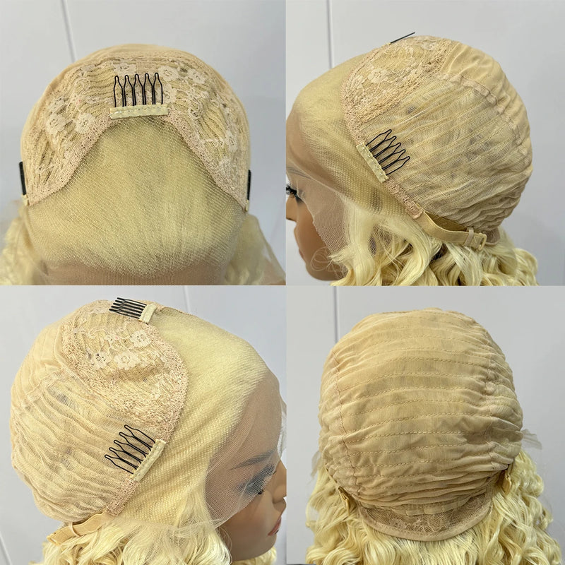 Short Bob Wig Brown Synthetic Lace Front Wigs For Women Pixie Cut Hair Bob Lace Wig Black Wig Sliver Grey Wig Cosplay Daily Life