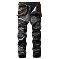 Fashionable New Men's Motorcycle Jeans Pleated Holes | SAMAG
