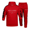 Mens Tracksuit Printing Casual Hooded Sweatshirt 2 Piece Set Daily Jogging Clothing Sports Suit Streetwear - View 5 | SAMAG