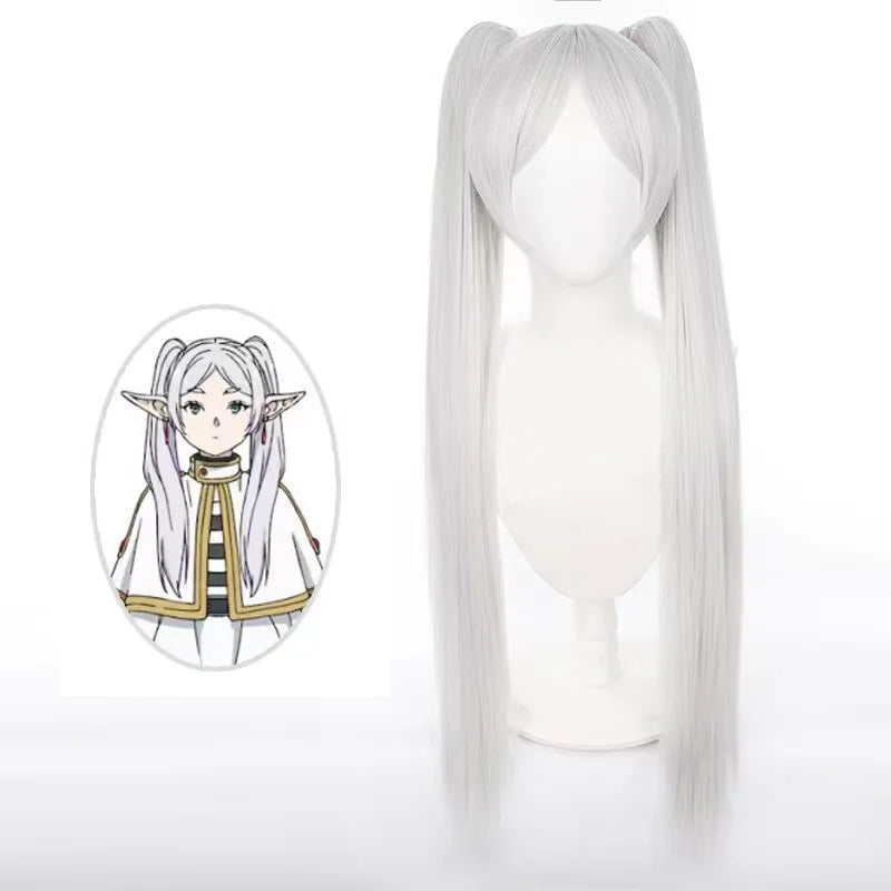 Sousou No Frieren Cosplay Costume Wig  Anime Figures Magician Dress Elf Ear Accessory Halloween Party  for Women Adults kids