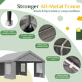 13x20 Ft Heavy Duty Carport with Roll-up Windows，Portable | SAMAG