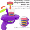 Interactive Cat Dog Toy Set with Colorful Flying Discs Pet Gun Launcher for Kitten Indoor Outdoor Training Chasing Fun