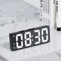 LED Alarm Clock Electronic Student Digital Clock Voice Control Dual Snooze 12/24H Dual Alarms Temperature Mute Table Clock