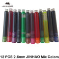50/12 PCS JINHAO 12 Colors 2.6mm/3.4mm Fountain Pen Ink Cartridges For Majohn Hongdian Stationery School Office Supplies
