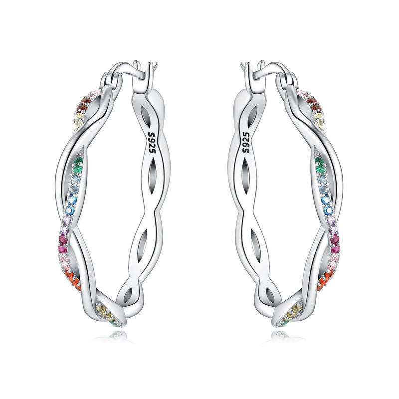 925 Sterling Silver Simple Gold U - shaped Earrings Jewelry Versatile Hoop For Women Fine Birthday Party - Visuel 10 | SAMAG