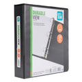 3-Ring Heavy Duty Durable View Binder with 2 D-Rings for School Office or Home Use Black Binder with Clear Front Cover Pocket for Customization Premium Quality Long Lasting Binder for Organizing Papers Documents and