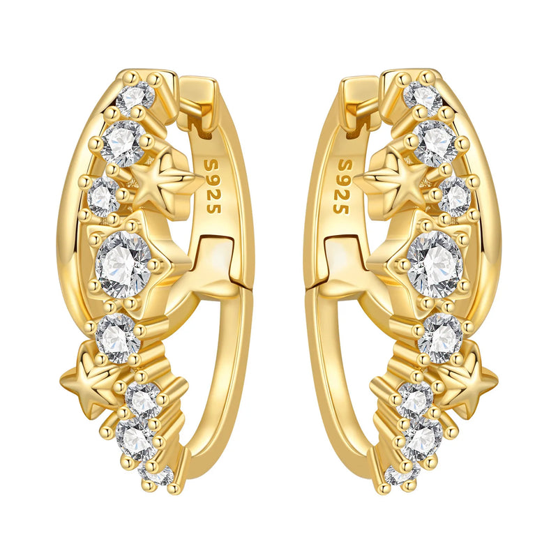 Orstarry S925 Sterling Silver 18k Gold Modern Square Earrings Hoop Earrings For Women Jewelry Original Trendy Anniversary Gifts