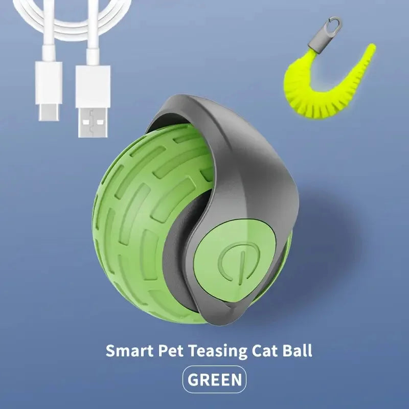 Smart Cat Toys Balls Automatic Interactive Pet Electric Rolling Teaser USB Rechargeable Kitty Moving Bouncing Ball Cats Products
