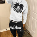 Autumn Trendy New Sweatshirt Men's Loose Casual Fit With Explosive head Picture Printed Hundred Long Sleeve Set | SAMAG