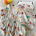 Cartoon Hello Kitty Summer Cardigan Lapel Women's Pajama Set Cloud Cotton Cute Printed Casual Loungewear Three-piece Set