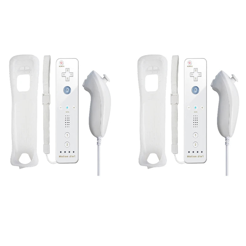 Controllers For Nintendo Wii 2 In 1 Left Right Controller Optional Motion Plus Set Game Remote Control Joystick Wireless Gamepad
