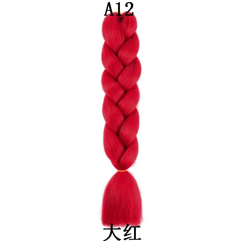 100g 24inch Jumbo Braiding Hair Synthetic Braiding Hair Braid in Hair Extensions Braids Hair for Twist for Daily Cosplay