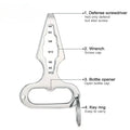 Self Defense Weapons Outdoor EDC Survival Tool Defence Personal Keychian Stinger Bottle Combination Opener Wrench for Men Women