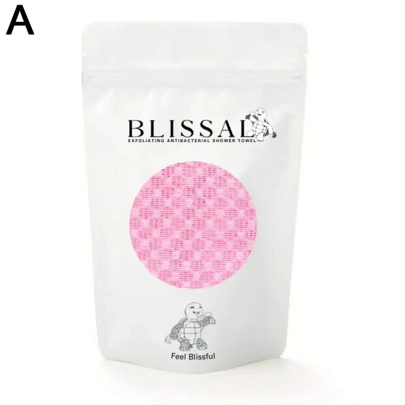 Bath Towel Back Scrubbing Towel Dual Sided Durable Exfoliating Body Towel Back Strap Unisex Detox Mud Back Scrub Extended Towel